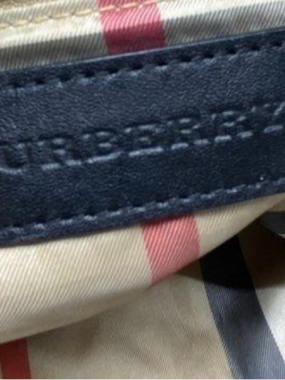 Burberry Fuchsia Tote with Black Leather Trim - Picture 10 of 12